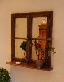 Umbau eines antiken Fensterrahmens zum Spiegel